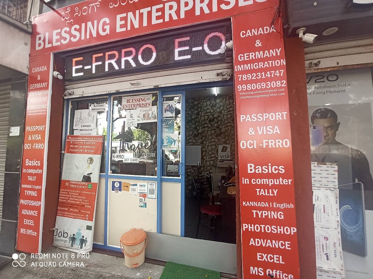 B-Blessing Immigration Bangalore Indian FRRO & OCI CARD Australia Canada Germany Immigration office