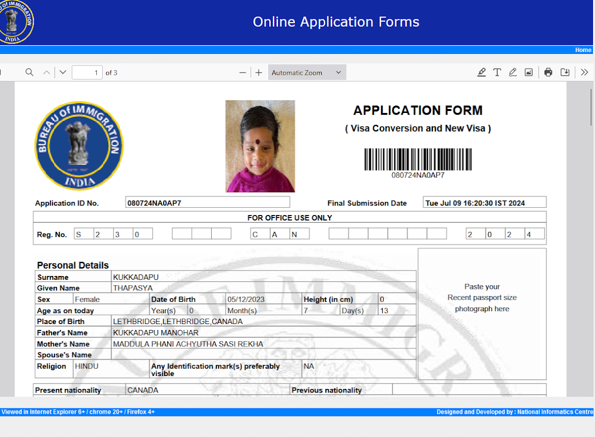 B-Blessing Immigration Bangalore Indian FRRO & OCI CARD Australia Canada Germany Immigration photo 2