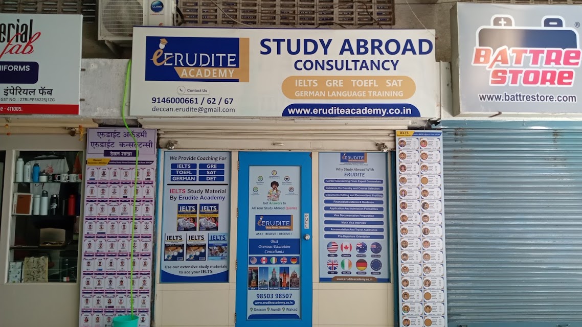 Erudite Academy Deccan - IELTS Classes in Pune, GRE & SAT Classes in Pune I Study Abroad Consultant in Pune office
